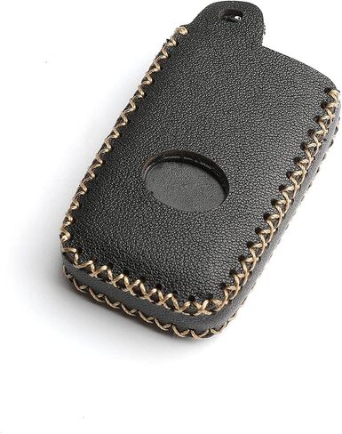 Leather for Toyota Camry Avalon Corolla Highlander Prius RAV4 Venza Remote 4 Buttons Key Case Holder Cover Fob Chain (Red) in Saudi Arabia
