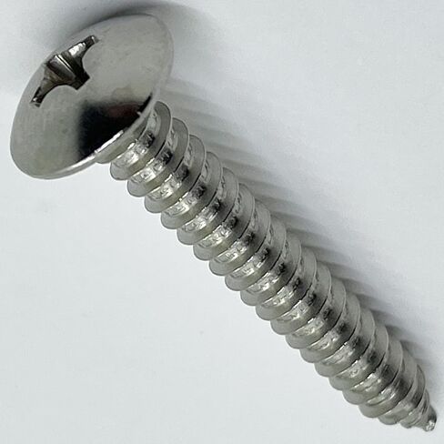 #12 x 1" - 18-8 (304) Stainless Steel Truss Head Screw - Fast Self Tapping Wood - Phillips Drive - Full Thread -Bright Finish - 1 in by BRAUNY BOY HARDWARE (100, Screws) in Saudi Arabia