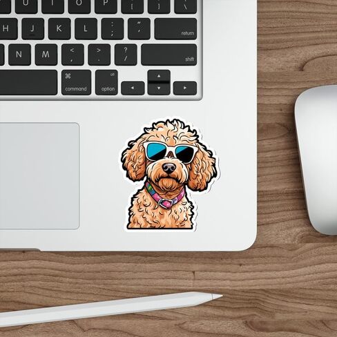 Cockapoo Sticker Window Souvenir Decal Vinyl Small Waterproof Bottle Mug Passport Book Scrapbook Notebook Laptop Tumbler Skateboard Computer Phone Size 4" Gift in Saudi Arabia