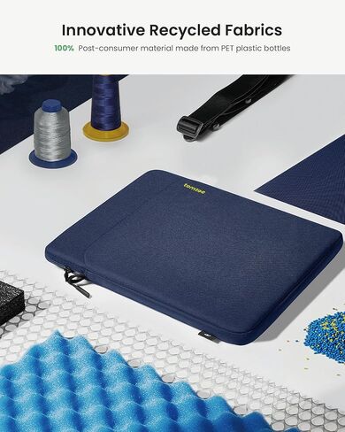 Tomtoc Light-B19 حقيبة كتف iPad Pro M4 2024 رفيعة مقاس 13 بوصة مع تخزين الملحقات، قماش صديق للبيئة، مصممة لجهاز iPad Pro مع لوحة مفاتيح سحرية ولوحة مفاتيح ذكية in Kuwait