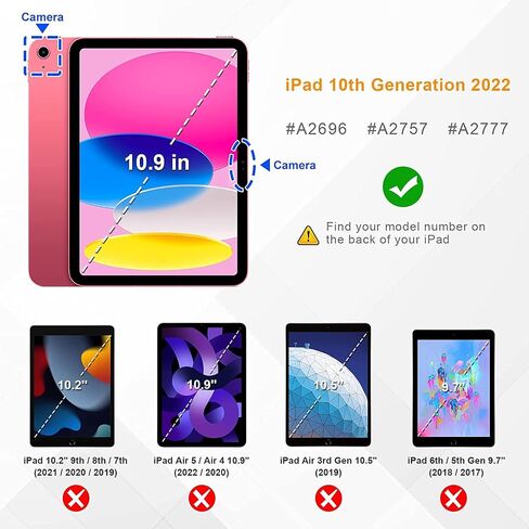 Fintie Keyboard Case for iPad 10th Generation 10.9 Inch Tablet (2022 Release) with Pencil Holder - Soft TPU Back Cover with Magnetically Detachable Bluetooth Keyboard, Backlight/Composition in Saudi Arabia