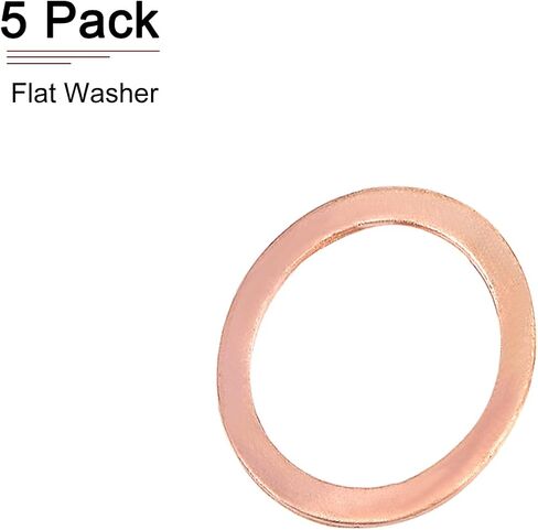 33mmx42.5mmx2mm(IDxODxT) Flat Copper Sealing Washers - 5Pack - Good for Industrial Machinery M33 Screws - Copper Flat Ring Gaskets in Saudi Arabia