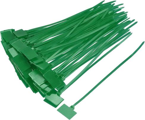 uxcell Cable Zip Ties 6 Inch Label Tag Mark Self-Locking Nylon Wire Strap Green 120pcs in Saudi Arabia