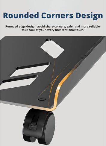 Computer Tower Stand, Mobile Computer Case Floor Stand with Rolling Caster Wheels, Anti Static Easy Cleaning Metal CPU Holder for PC Tower, ATX Case in Saudi Arabia