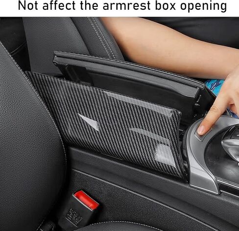 TTCR-II Compatible with Mercedes Benz Center Console Release Protector, Center Armrest Switch Button Carbon Cover for C Class 2015-2021 and GLC Class 2016-2022 (7.87-Inch Inner, Not Real Carbon Fiber) in Kuwait