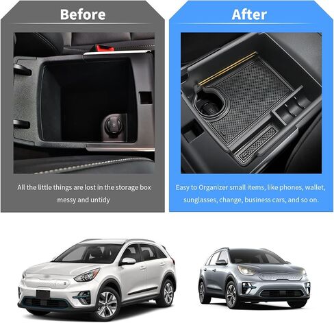YEE PIN Kia Niro وحدة التحكم المنظم علبة وحدة التحكم Kia Niro مسند الذراع وحدة التحكم لـ 2016-2021 2022 Kia Niro Accessories Kia Niro Phev Console Tray for Kia Niro (فقط للإصدار الغاز والهجين) in Kuwait