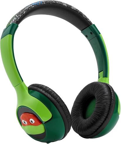 eKids Teenage Mutant Ninja Turtles سماعات بلوتوث للأطفال، سماعات رأس لاسلكية مع ميكروفون تتضمن سلك Aux، سماعات رأس للمدرسة، المنزل، أو السفر in Saudi Arabia