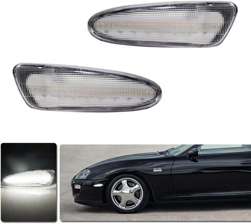 Clear Lens Amber LED Lamp Compatible with 1997 1998 Toyota SUPRA MK.4 & 2000-2005 Toyota Celica Front Corner Fender Side Marker Light in Saudi Arabia