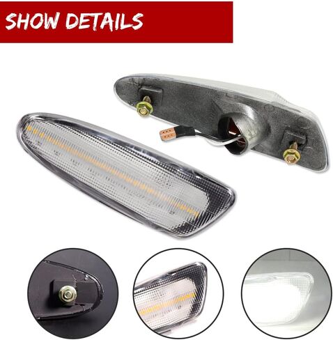 Clear Lens Amber LED Lamp Compatible with 1997 1998 Toyota SUPRA MK.4 & 2000-2005 Toyota Celica Front Corner Fender Side Marker Light in Saudi Arabia