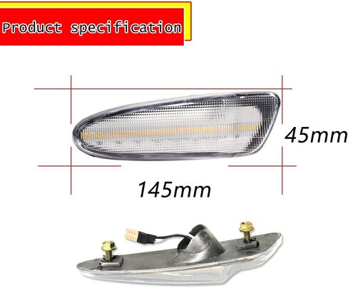 Clear Lens Amber LED Lamp Compatible with 1997 1998 Toyota SUPRA MK.4 & 2000-2005 Toyota Celica Front Corner Fender Side Marker Light in Saudi Arabia