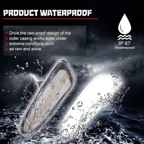 Clear Lens Amber LED Lamp Compatible with 1997 1998 Toyota SUPRA MK.4 & 2000-2005 Toyota Celica Front Corner Fender Side Marker Light in Saudi Arabia