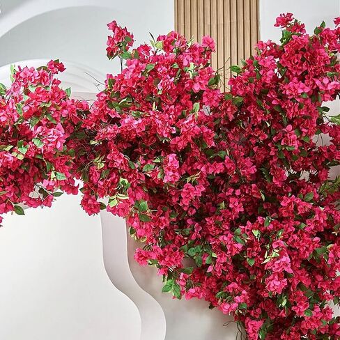 Wholesale Bulk 100pcs - 30inches Artificial Bougainvillea Silk Flower Branches Full Blossom Long Flowers Stems for Wedding Home Garden Event Decoration (Fuchsia - Pack of 100) in Saudi Arabia