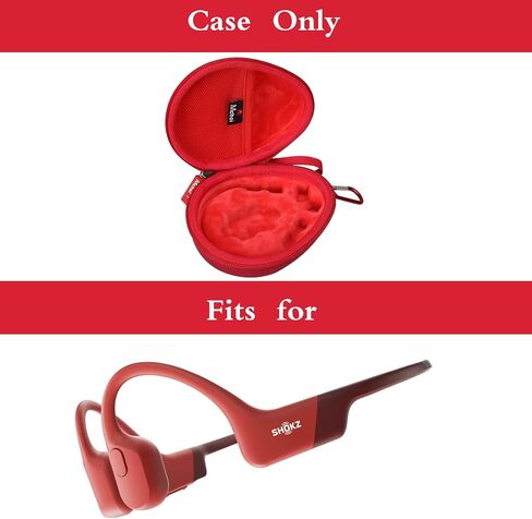 Mchoi Hard Case Suitable for Aftershokz Aeropex/Aftershokz Titanium Mini/Aftershokz Air/Aftershokz Openmove/Openrun Pro, Open-Ear Wireless Bone Conduction Headphones, Black, Case Only in Saudi Arabia