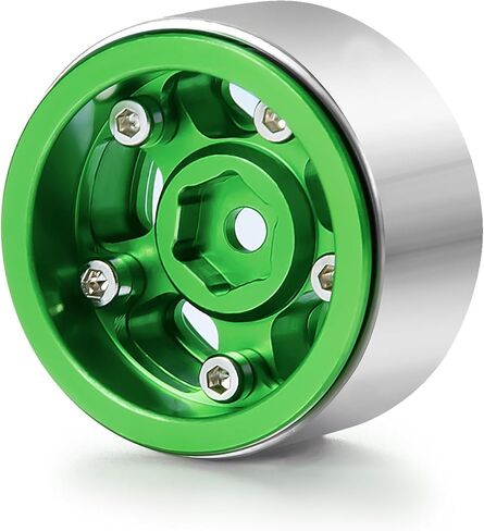 RC-Hub 4Pcs Aluminum Alloy 1.0" Micro Beadlock Wheels for 1/24 Axial SCX24 90081 RC Crawler Car (Black) in Saudi Arabia