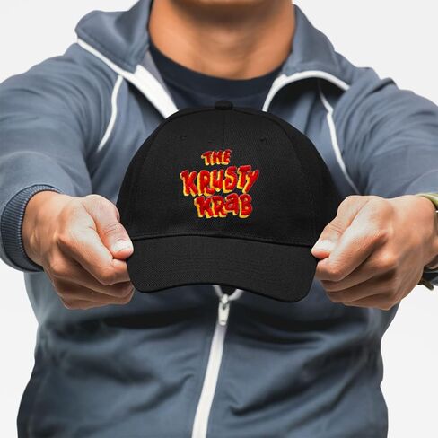 SpongeBob SquarePants The Krusty Krab Embroidered Hat - Black in Saudi Arabia