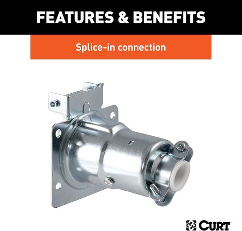 CURT 58220 Vehicle-Side 7-Pin RV Blade Trailer Wiring Harness Connector in Kuwait