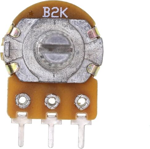 (عبوة من 10) WH148 مقياس الجهد الأفقي المنفرد 3 دبابيس B2K 2K أوم مقاومات متغيرة 15 مم أغطية مقبض من سبائك الألومنيوم بعمود مخرش in Kuwait