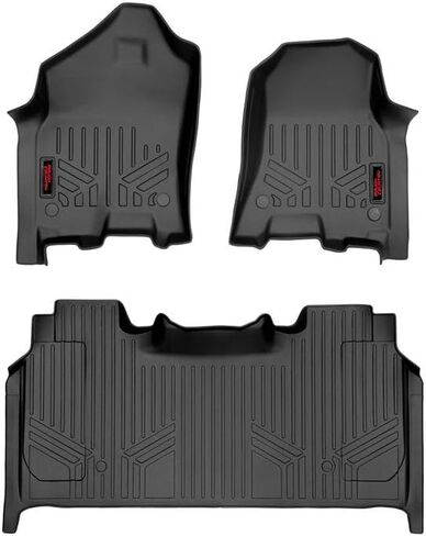 Rough Country Floor Mats for 2019-2022 Ram 1500 | Crew Cab - M-31422, Black, Bucket Seats in Saudi Arabia