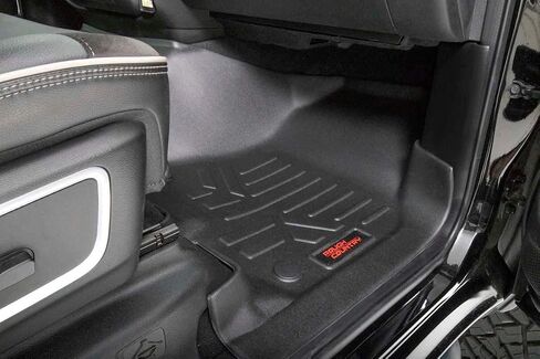 Rough Country Floor Mats for 2019-2022 Ram 1500 | Crew Cab - M-31422, Black, Bucket Seats in Saudi Arabia