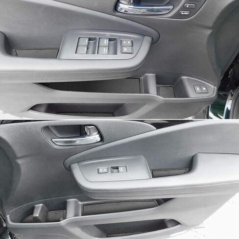 Auovo Anti Dust Door Mats for Honda Passport Accessories 2019-2023 Interior Custom Fit Door Compartment Cup Holder Center Console Mats Inserts (28pcs/Set) (Black Trim) in Saudi Arabia