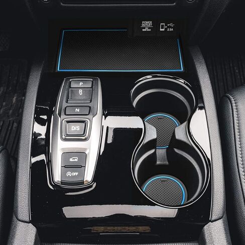 Auovo Anti Dust Door Mats for Honda Passport Accessories 2019-2023 Interior Custom Fit Door Compartment Cup Holder Center Console Mats Inserts (28pcs/Set) (Black Trim) in Saudi Arabia