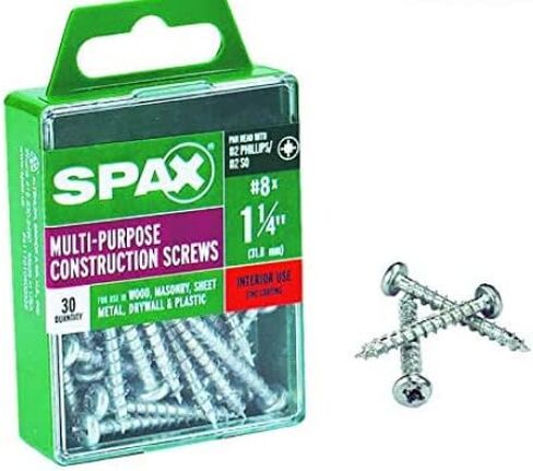 Spax Pan Multi-Material Screw No. 8 1-1/4 in. L Zinc Steel 30 pk in Saudi Arabia