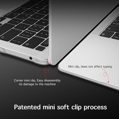 May Chen Compatible with MacBook Pro 13 inch Case 2022 2021 2020 Release A2338 M2 M1 A2251 A2289, Plastic Hard Shell Case Keyboard Cover for MacBook Pro 13 Touch Bar Fits Touch ID, Clear Matte Finish in Saudi Arabia