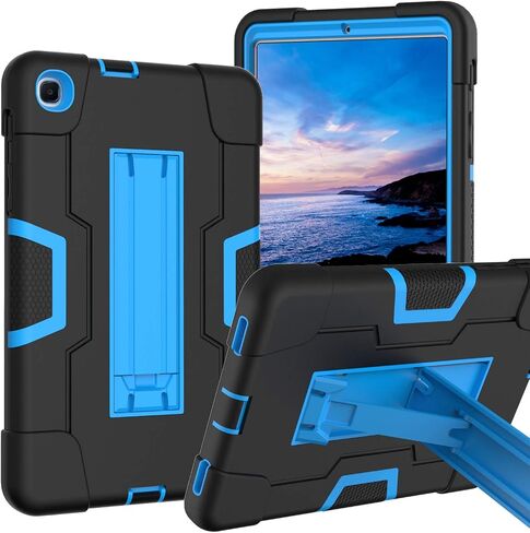 case for Samsung Galaxy Tab A 8.4 2020 Case, Heavy Duty Hard PC Soft Silicone Shockproof Kickstand Rugged High Impact Protective Case for Galaxy Tab A 8.4 Inch 2020 SM-T307, Black in Saudi Arabia
