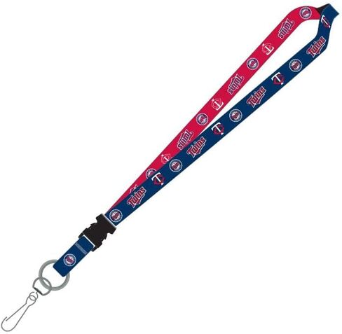 MLB Minnesota Twins Two Tone Lanyard, Navy/Red, One Size in Saudi Arabia