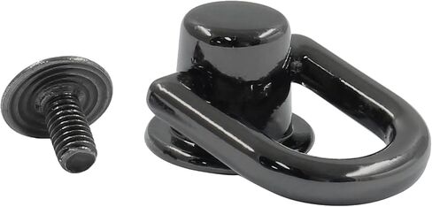 Piutouyar 12 Pcs Bright Black D Ring for Purse, Metal D Ring Stud Screw Ball Post Head Buttons Stud Screw, 360 Degree Rotatable D Rings Rivets for Wallet Shoes Stud Leather DIY Craft in Saudi Arabia