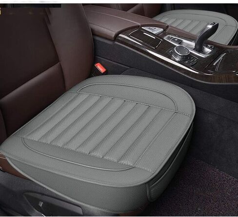 WJSKDQ 2PCS Car Seat Cushion Cover Pad，Front Seat Protector with PU Bottom Car Seat Covers Black in Saudi Arabia