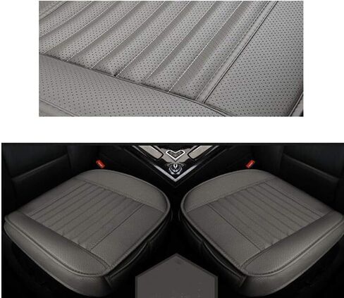 WJSKDQ 2PCS Car Seat Cushion Cover Pad，Front Seat Protector with PU Bottom Car Seat Covers Black in Saudi Arabia