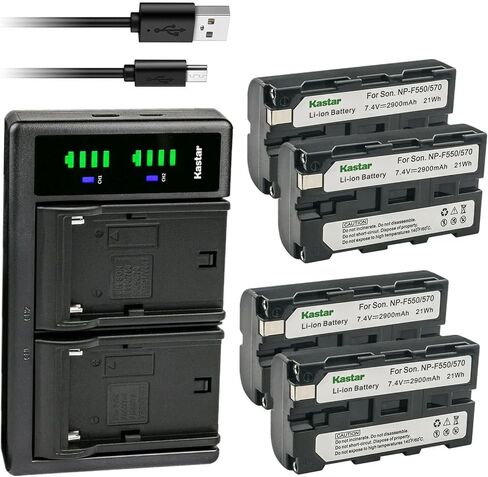 Kastar NP-F550/F570 LTD2 USB Battery Charger Replacement for CCD-TRV94 CCD-TRV940 CCD-TRV95 CCD-TRV97 CCD-TRV98 CCD-TRV99 DSC-D770 CRX10U CVX-V18NS CVX-V18NSP DCR-TR7 DCR-TR7000 in Saudi Arabia