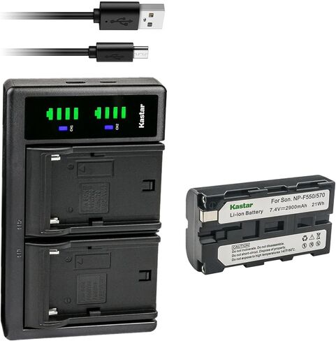 Kastar NP-F550/F570 LTD2 USB Battery Charger Replacement for CCD-TRV94 CCD-TRV940 CCD-TRV95 CCD-TRV97 CCD-TRV98 CCD-TRV99 DSC-D770 CRX10U CVX-V18NS CVX-V18NSP DCR-TR7 DCR-TR7000 in Saudi Arabia