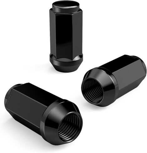 32 قطعة من صواميل العروة المنتفخة السوداء - خيوط 14 × 2 (خشنة) - مقعد مخروطي مخروطي من البلوط بنهاية مغلقة طويلة ممتدة - طول 1.8 بوصة - يتم تركيبها بمقبس سداسي 19 مم أو 3/4 بوصة - تعمل مع عجلات شاحنات 8Lug in Kuwait