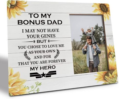 Step Dad Gift Picture Plaque Décor, Thank You for Being the Father You Didn't Have to Be, Picture Framed Gift Wood Plaque Sign, Holidays Gift for Stepped Up Dad, Father's Day Gift for Bonus Dad in Saudi Arabia