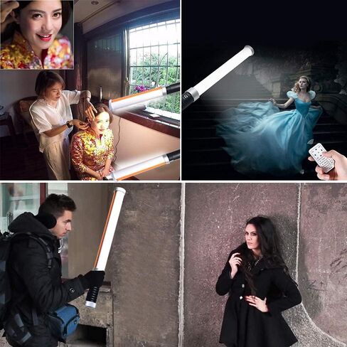 مصباح أنبوبي سحري من Mcoplus، طقم عصا إضاءة، عصا إضاءة فيديو LED محمولة (جهاز تحكم عن بعد + بطارية واحدة + شاحن + محول طاقة)، ​​سفر محمول للتصوير الفوتوغرافي، 10 مستويات سطوع، درجة حرارة لون قابلة للتعديل in Kuwait