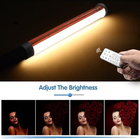 مصباح أنبوبي سحري من Mcoplus، طقم عصا إضاءة، عصا إضاءة فيديو LED محمولة (جهاز تحكم عن بعد + بطارية واحدة + شاحن + محول طاقة)، ​​سفر محمول للتصوير الفوتوغرافي، 10 مستويات سطوع، درجة حرارة لون قابلة للتعديل in Kuwait