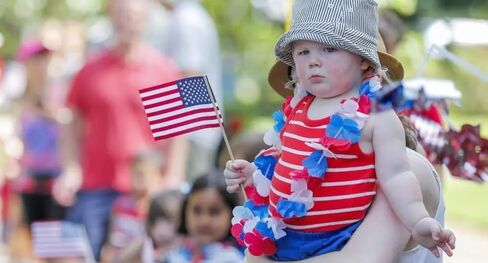 إكسسوارات حفلات الرابع من يوليو، زينة لوازم الحفلات السائبة 98 قطعة تتضمن 6 عصابات رأس وطنية، 6 أكواب، 12 قلادة خرز، 60 نمط وشم، 2 قلائد ليس و12 علمًا أمريكيًا ليوم الذكرى in Kuwait