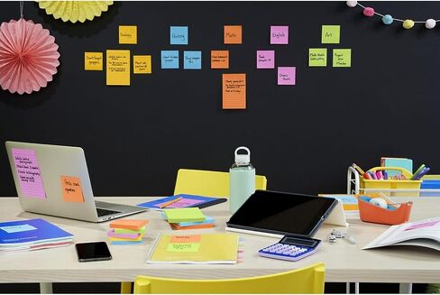 Post-it 6756SSUC Super Sticky Notes، مسطر، 90 ش/وسادة، 4 بوصة × 4 بوصة، 6/PK، ريوديجانيرو in Kuwait