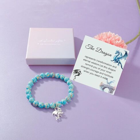 Dragon Bracelet for Women Dragon Lover Gifts Dragon Spirit Animal Gifts Dragon Charm Jewelry Gifts for Women Girls in Saudi Arabia
