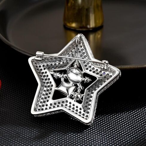 Fashion Brooch for Women Pearl Rhinestones Brooch Pin Elegant Lapel Pin Jewelry Mother's Day Gift for Wife Mom Lover in Saudi Arabia
