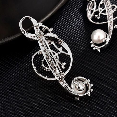 Fashion Brooch for Women Pearl Rhinestones Brooch Pin Elegant Lapel Pin Jewelry Mother's Day Gift for Wife Mom Lover in Saudi Arabia