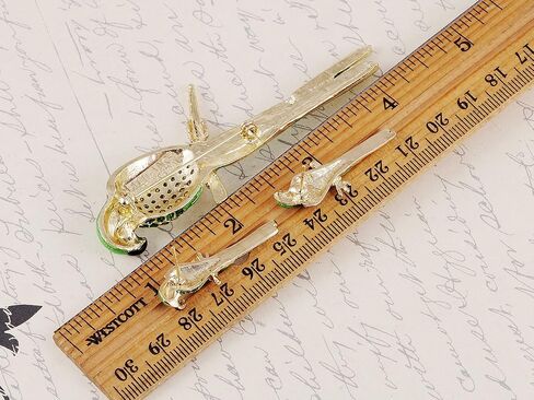 Alilang Painted Crystal Rhinestone Perch Parrot Pin Brooch Earring Set in Saudi Arabia