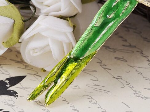 Alilang Painted Crystal Rhinestone Perch Parrot Pin Brooch Earring Set in Saudi Arabia