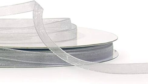 1/4" Wide Organza Ribbon - 25 Yards (Baby Maize) in Saudi Arabia