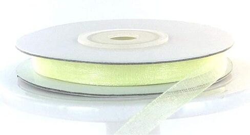 1/4" Wide Organza Ribbon - 25 Yards (Baby Maize) in Saudi Arabia