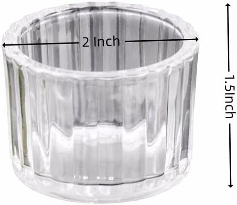 12 قطعة من حوامل شموع الشاي الخفيفة للطاولة المركزية من الزجاج الشفاف حامل شموع نذرية حامل شموع تيلايت لعيد الحب والكريسماس وتزيين الزفاف in Kuwait