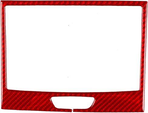 NVCNX Real Premium Carbon Fiber Compatible with Ford Ranger 2019 2020 2021 2022 2023 XLT Lariat XL Car Center Console Cup Holder Cover Trim Interior Accessories Red in Saudi Arabia