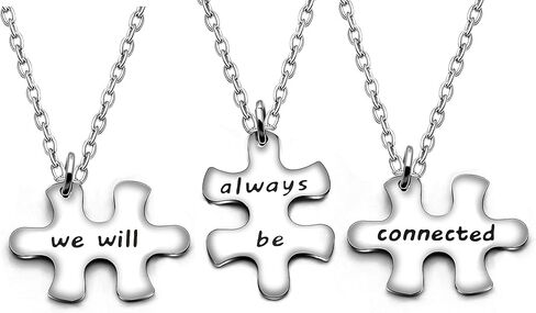 3 قطع من قلادة أفضل صديق، هدايا التخرج، حفلة عيد الميلاد، سنكون دائمًا على اتصال in Kuwait